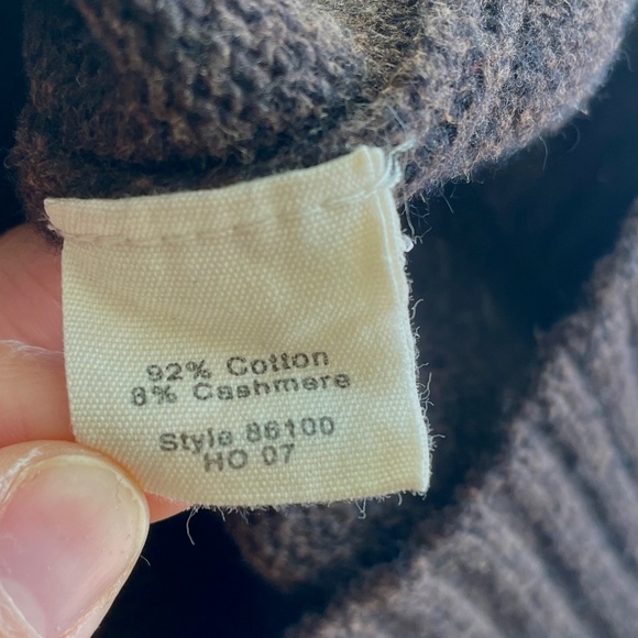 J Crew Italian cashmere quarter zip sweater, chocolate brown size Men's XS - Picture 4 of 5